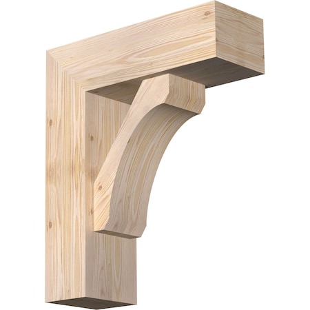 Ekena Millwork Legacy Block Smooth Bracket w/ Offset Brace, Douglas Fir, 7 1/2"W x 22"D x 26"H BKT0806X22X26LEC05SDF